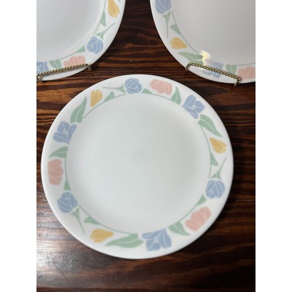 6‎ VTG Friendship Corelle by Corning Dinner Plates (10.25") Pastels, Made in USA - Picture 8 of 8